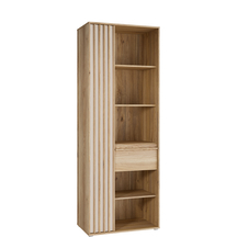 Regał z zamykaną szafką i szufladą 75 cm AXKR821L-M802 Dąb Mauvella / Piaskowy ARANK Podstawowe