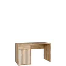 Biurko 130 cm AXKB221L-M802 Dąb Mauvella / Piaskowy ARANK Podstawowe
