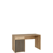 Biurko 130 cm AXKB221L-M635 Dąb Mauvella / Czarny ARANK Podstawowe