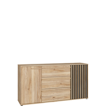 Komoda duża 165 cm AXKK231L-M635 Dąb Mauvella / Czarny ARANK Podstawowe