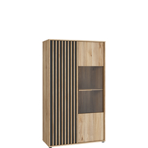 Witryna 95 cm AXKV621L-M635 Dąb Mauvella / Czarny ARANK Podstawowe
