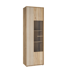Witryna 65 cm pojedyncza AXKV821L-M802 Dąb Mauvella / Piaskowy ARANK Podstawowe