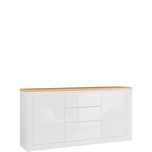 Komoda 180 cm z oświetleniem DUKK232B-Q356 Biała DURAOAK Podstawowe