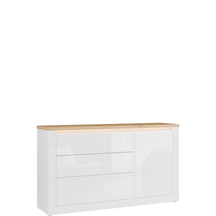 Komoda 156 cm z oświetleniem DUKK222RB-Q356 Biała DURAOAK Podstawowe
