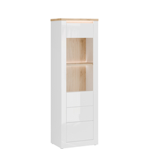Witryna pojedyncza 62 cm z oświetleniem DUKV712B-Q356 Biała DURAOAK Podstawowe