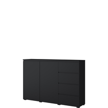 Duża komoda 2-drzwiowa wysoka szafka Czarny Onyx 24W3OJ45 TYP-45 MODO Podstawowe