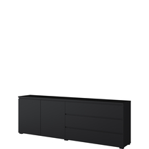 Komoda 2 drzwi 3 szuflady 200 cm Czarny Onyx 24W3OJ28 TYP-28 MODO Podstawowe