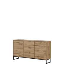 Komoda 3 drzwi 3 szuflady loftowa Dąb Wotan 24N0OZ43 TYP-43 LOFT Podstawowe