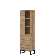 Wysoki regał z drzwiami salon loft Dąb Wotan 24N0OZ88 TYP-88 LOFT Podstawowe