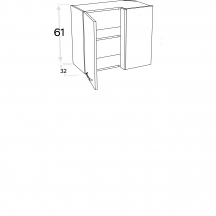Szafka górna wisząca narożna 2 drzwi WRP70x40/61 KAMMONO P4 Szkic
