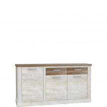 Komoda Lewa DURK231L-T75 Pinia Biała / Dąb Antyczny DURO Podstawowe