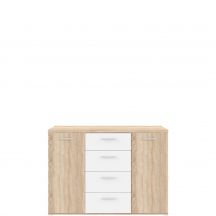 Komoda WNK26-Q45 Biały / Dąb Sonoma WINNIE Podstawowe