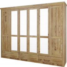 Szafa 6D z lustrem 50EBCR464 WOODLAND Podstawowe