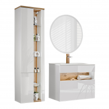 Zestaw mebli do łazienki SET 80 cm z lustrem BAHAMA WHITE Podstawowe