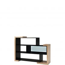 Regał wolnostojący niski z oświetleniem wnęki Prawy CORINO Podstawowe