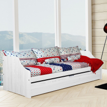 Łóżko drewniane sosnowe FELIX 90 x 200 z dolnym spaniem Aranżacja (2)