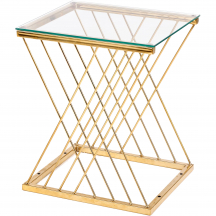 NANCY Halmar Ława szklana / stal chromowana Podstawowe