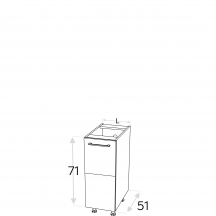 Szafka dolna stojąca 1 drzwi D… .1 KAMMONO F7 Szkic