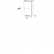 Szafka górna wisząca 1 drzwi W… .1/61 KAMMONO F7 Szkic