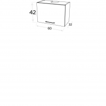 Szafka górna wisząca z okapem 1 klapa WO60/42 KAMMONO F7 Szkic