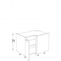 Szafka dolna stojąca narożna 2 drzwi 90 x 70 cm DRP90x70 KAMMONO F7 Szkic