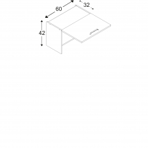 Szafka górna wisząca okapowa 1 klapa WOP60/42 KAMMONO F4 Szkic