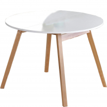 Stół rozkładany 102-142x102x73 RUBEN Biały / Dąb Miodowy Podstawowe