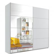 Szafa 2 drzwi przesuwnych z lustrami 180 cm biała 22971656 TYP-56 BETA Podstawowe