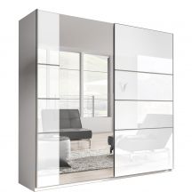 Szafa dwudrzwiowa z lustrem 180 cm Biały Połysk 22981656 TYP-56 BETA Podstawowe