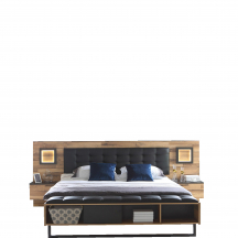 Łóżko 180 x 200 z szafkami nocnymi JKBL1181B-C795 JAKOBINA Podstawowe