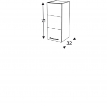 Szafka górna wisząca 1 drzwi W… .1/71 KAMMONO P2 Szkic