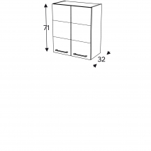 Szafka górna wisząca 2 drzwi W…/71 KAMMONO P2 Szkic
