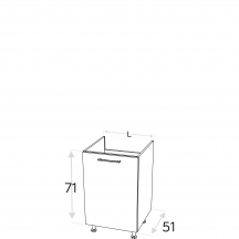 Szafka pod zlewozmywak 1 drzwi DZ… .1 KAMMONO P2 Szkic