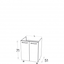 Szafka pod zlewozmywak 2 drzwi DZ… KAMMONO P2 Szkic