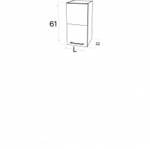 Szafka górna wisząca 1 drzwi W… .1/61 KAMMONO P2 Szkic