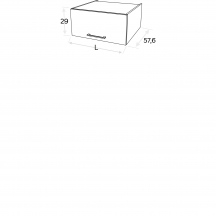 Szafka górna wisząca nadstawka 1 klapa WO.../29N KAMMONO P2 Szkic