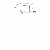 Szafka górna wisząca nadstawka 1 klapa SNO60/29N KAMMONO P2 Szkic