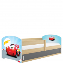 Łóżko pojedyncze z materacem dla dziecka LUKI 1 Sosna Podstawowe (2)