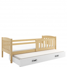 Łóżko 2-osobowe z materacami dla dziecka KUBUŚ Sosna Podstawowe (1)