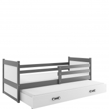 Łóżko 2-osobowe z materacami dla dziecka RICO Grafit Podstawowe (1)