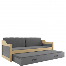 Łóżko 2-osobowe z materacami dla dziecka DAWID Sosna Podstawowe (1)