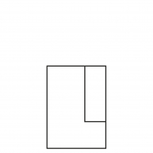 Segm. 1HT/BK z pojemnikiem Prawy LEGATO Szkic