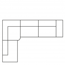 Narożnik z funkcją spania i pojemnikiem 1HT/BKL-TE-3FP LEGATO Szkic