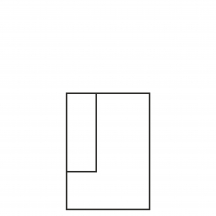 Segm. 1HT/BK z pojemnikiem Lewy LEGATO Szkic