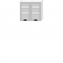 Szafka górna wisząca z witryną 2 drzwi WS80 ADELE Podstawowe (4)