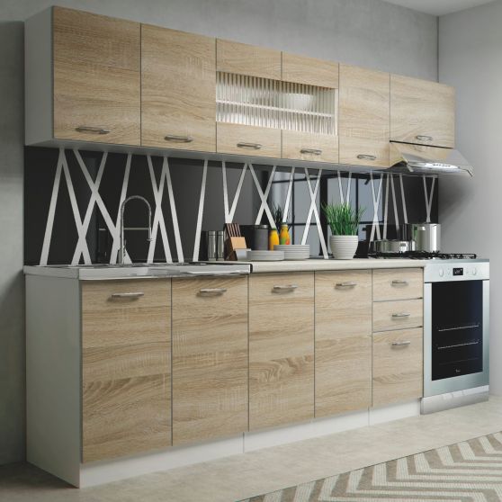 Zestaw mebli kuchennych 260 cm PERŁA Podstawowe