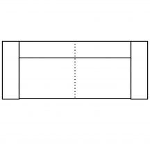 Sofa 2,5 MELLOW Szkic
