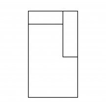 Segment REC/BK z pojemnikiem Prawy MELLOW Szkic