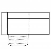 Segment 3RF z funkcją relaksu elektryczną Lewy MELLOW Szkic