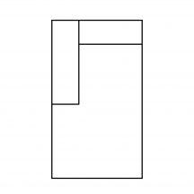 Segment REC/BK z pojemnikiem Lewy MELLOW Szkic